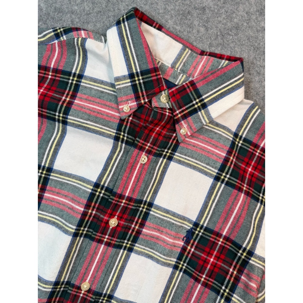 Ralph Lauren Mens Classic Fit Performance Flannel Plaid Button Down Shirt Small